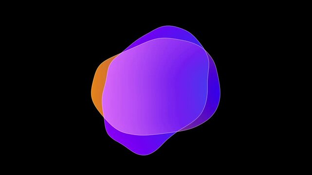 Abstract blob shape gradient 4k animation on black background abstract technology or biotech or science gradient shape hd animation on black background blue, orange, purple, green, or red gradients