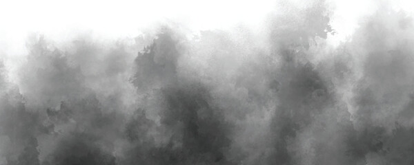 Obraz premium Moody and textured cloudy watercolor wash in black and gray with soft brushstrokes