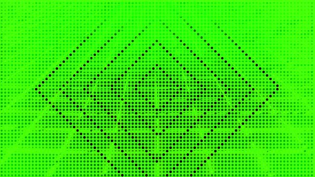 Vintage comic book halftone dot pattern animation looping on dark background