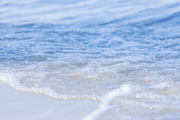 Captivating Close-Up of Gentle Ocean Waves Lapping at the Shore, Showcasing the Serene Beauty of Nature and the Soothing Sounds of Coastal Waters in a Tranquil Seascape