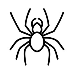 Obraz premium spider vector icon, simple black outline line icon of spider, animal vector line art icon