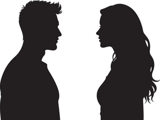 Silhouettes of People in Various Poses