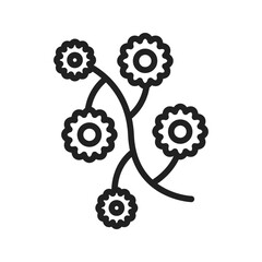 Flower Branch icon vector image. Suitable for mobile apps, web apps and print media.