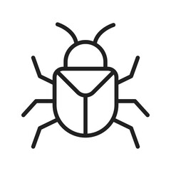 Obraz premium Bug icon vector image. Suitable for mobile apps, web apps and print media.