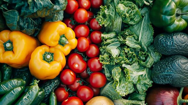 Colorful assortment of fresh vegetables