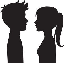 Silhouettes of People in Various Poses