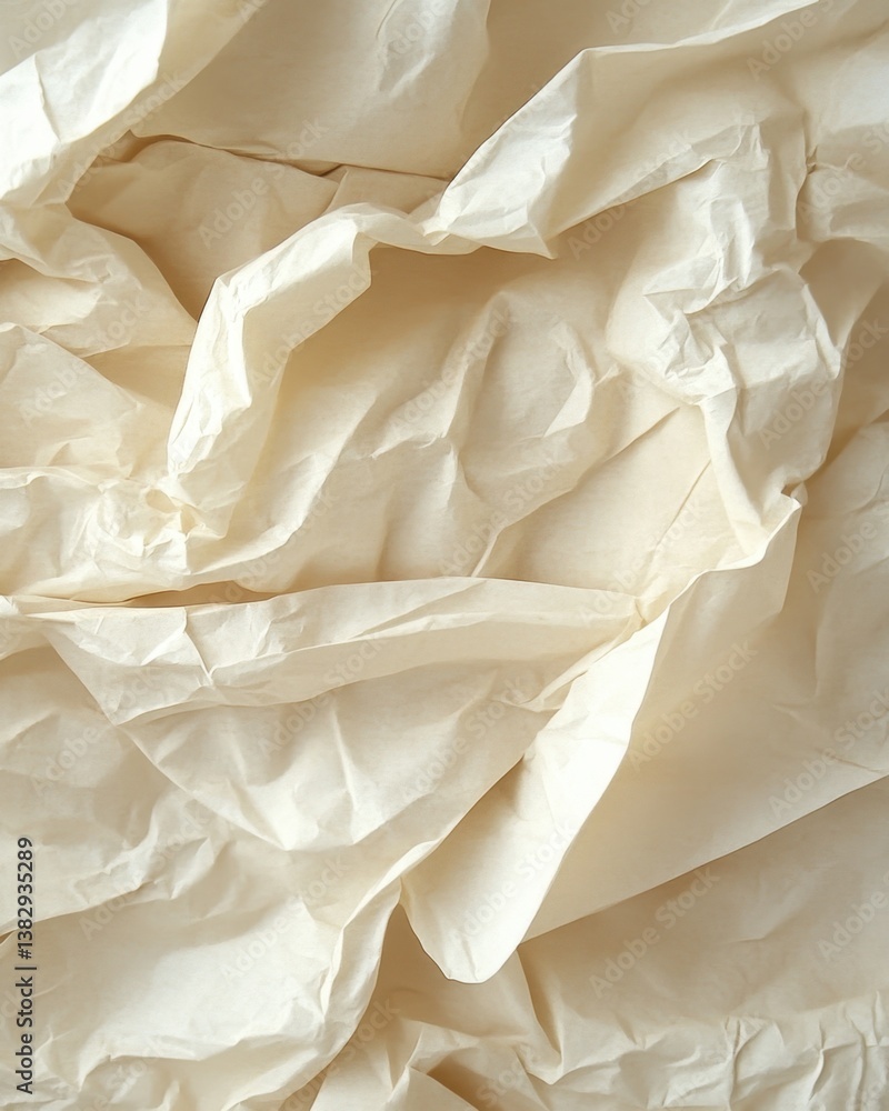 Poster elegant crumpled paper texture in soft beige tones creating a subtle and artistic background perfect