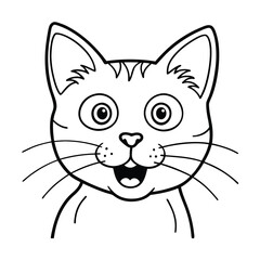 Fototapeta premium cat head vector 