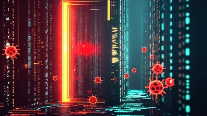 Cyber Pandemic: Digital Virus Invasion - Powered by Adobe