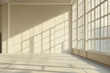 Obraz premium Empty room with sunlight & shadows