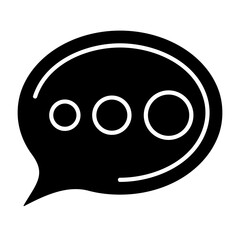 Naklejka premium Chat message Solid Icon Style