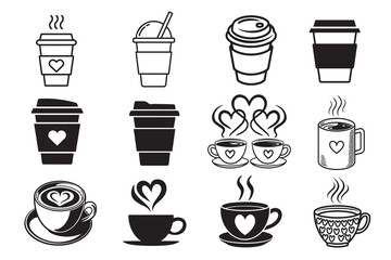 Coffee Cup Silhouette  Bundle