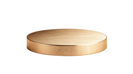 Golden Cylinder Stand, Empty Podium, Presentation Display, cut out transparent