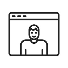 Male Visitor icon vector image. Suitable for mobile apps, web apps and print media.