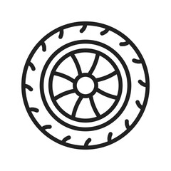 Fototapeta premium Wheel icon vector image. Suitable for mobile apps, web apps and print media.
