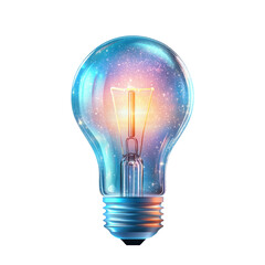 Fototapeta premium Glowing Lightbulb Image on transparent background