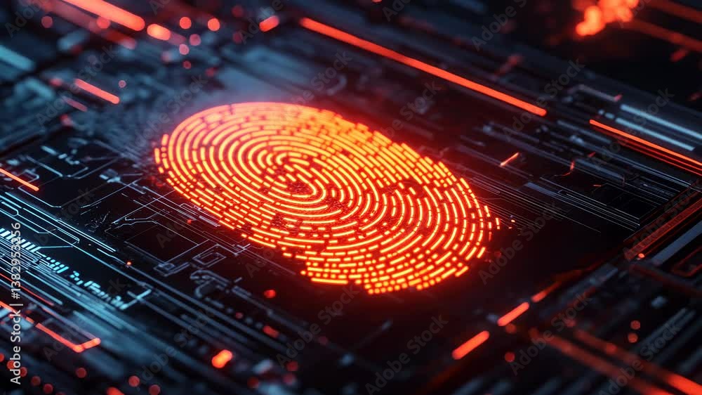 Sticker cybersecurity: digital fingerprint on circuit board