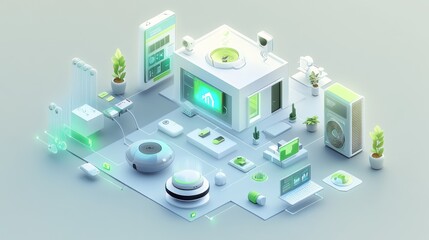 Obraz premium Smart Home System Overview