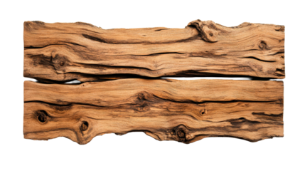 Rustic wooden board background texture, knotty and aged , cut out transparent