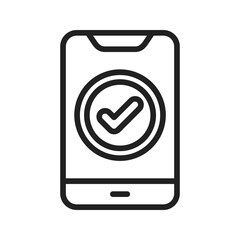 Checking Smartphone icon vector image. Suitable for mobile apps, web apps and print media.