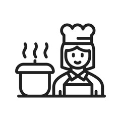 Chef Cooking icon vector image. Suitable for mobile apps, web apps and print media.