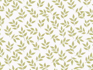 Fototapeta premium seamless pattern with flowers and leaves, floral pattern for textile design and digital papers, seamless background with leaves