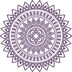 Beautiful flower art and mandala vector design
