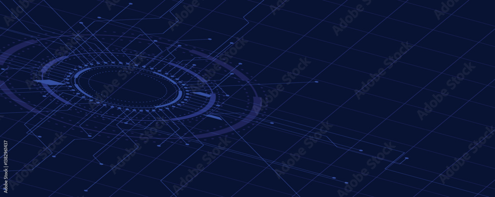 Poster Circuit abstract background for science and business presentation