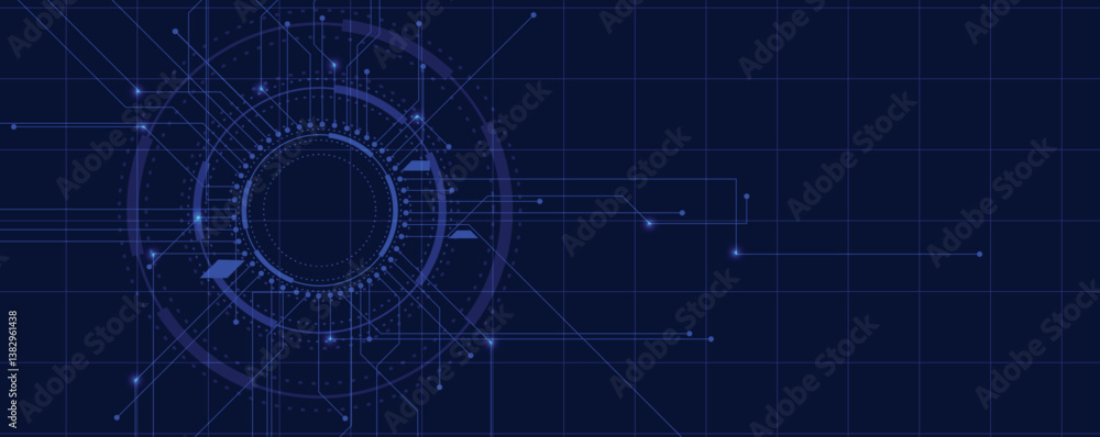 Poster Circuit abstract background for science and business presentation