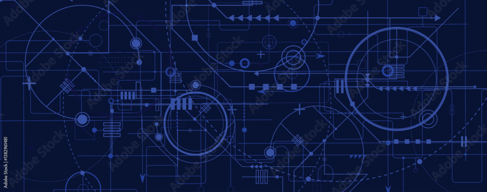 Poster Circuit abstract background for science and business presentation