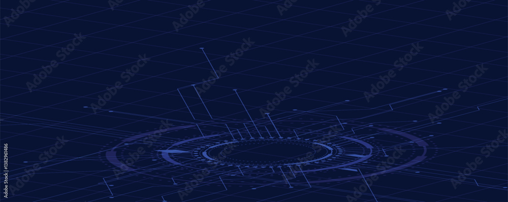 Poster Circuit abstract background for science and business presentation