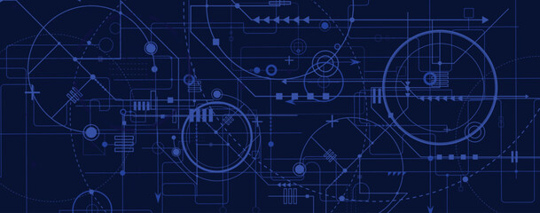 Circuit abstract background for science and business presentation
