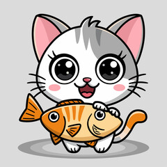 Cat With Fish