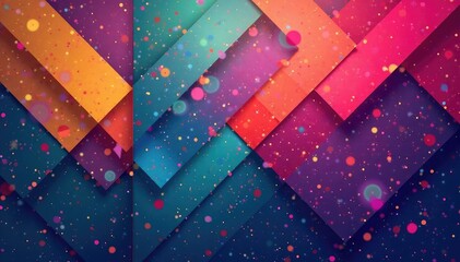 Naklejka premium Geometric abstract shapes, colorful tile effect, decorative pattern, graphic, abstract