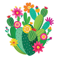 Easter egg with floral and cactus vector illustration in a cute spring design ©  printhousedhaka1971