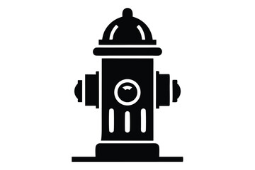 fire hydrant silhouette vector, fire hydrant silhouette, firefighting equipment icon, black vector illustration.