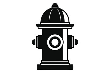 fire hydrant silhouette vector, fire hydrant silhouette, firefighting equipment icon, black vector illustration.