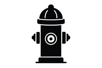 fire hydrant silhouette vector, fire hydrant silhouette, firefighting equipment icon, black vector illustration.