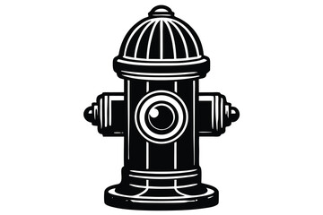fire hydrant silhouette vector, fire hydrant silhouette, firefighting equipment icon, black vector illustration.