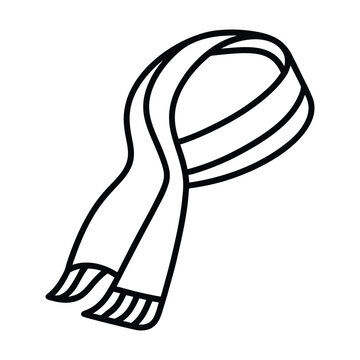 black scarf simple outline clip art preview