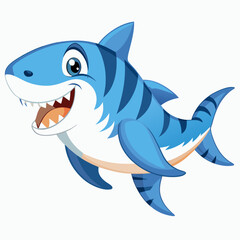 Obraz premium cartoon shark cartoon