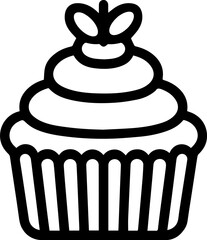 Cake and Dessert Icons – Cupcake and Sweet Dessert Sketch Illustrations