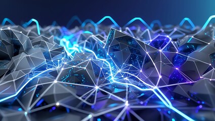 Futuristic Technology Network Background | Quantum Computing & Energy Flow Visualization