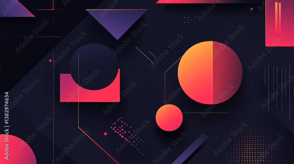 Poster abstract geometric shapes pattern background