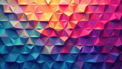 Obraz premium Repeating triangles forming a colorful mosaic, interior, print, design