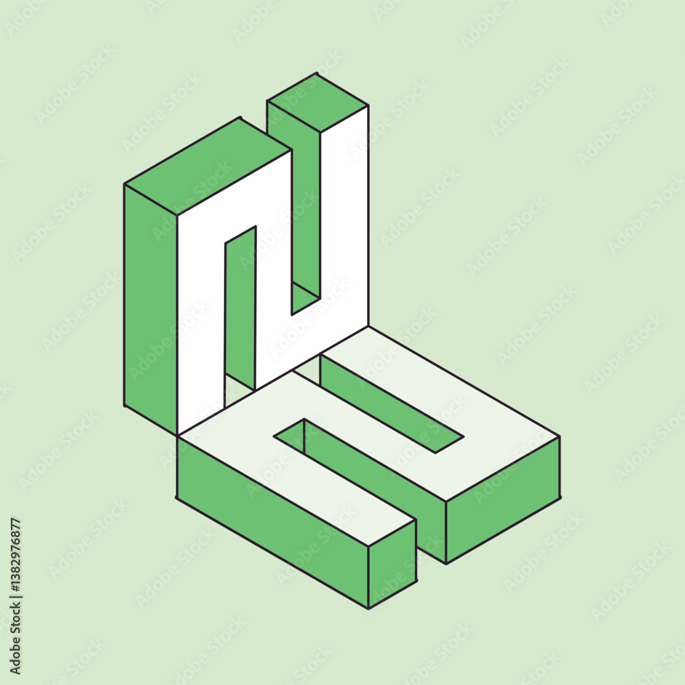 Aufkleber isometric 3d effect letters alphabet. isometric font at different angles. isometric 3d font, three-d