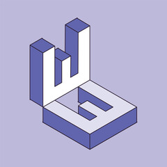 Isometric 3d effect letters alphabet. Isometric font at different angles. Isometric 3d font, three-dimensional alphabet letters with shadows, vector illustration.