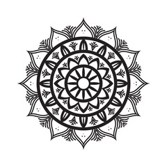 ​Geometric mandala art, ideal for digital design and print materials