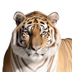 Fototapeta premium Majestic Bengal Tiger Staring Intently, Capturing the Essence of Wild Beauty and Strength