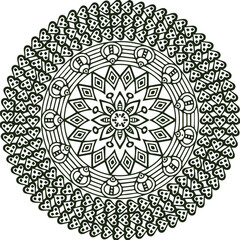 Beautiful flower art and mandala vector design